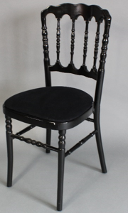 Stuhl Holz ‹Napoleon› (schwarz oder gold)